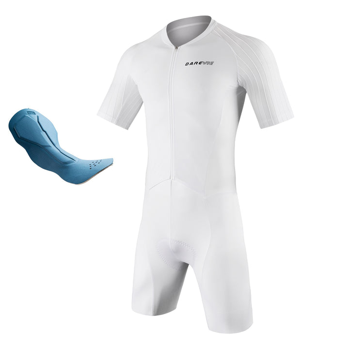 AERO WHITE SKINSUIT-Italy Elastic Interface Pad
