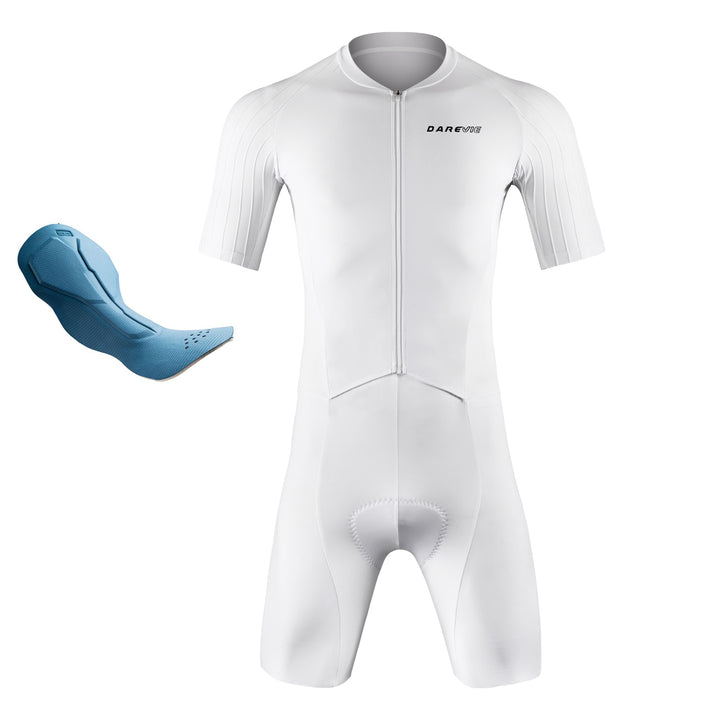 AERO WHITE SKINSUIT-Italy Elastic Interface Pad