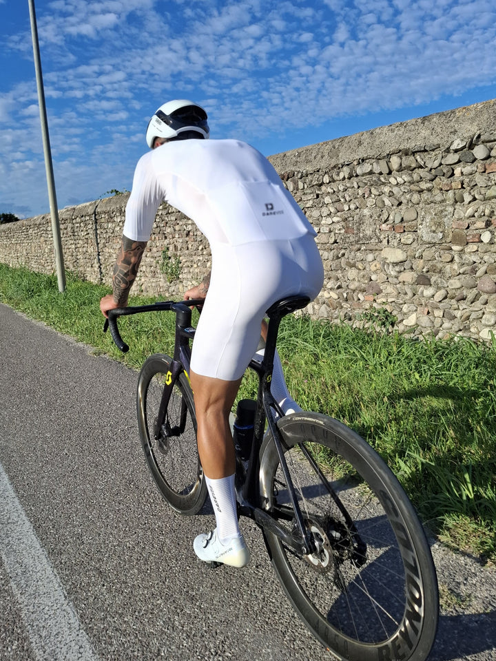 AERO WHITE SKINSUIT-Italy Elastic Interface Pad